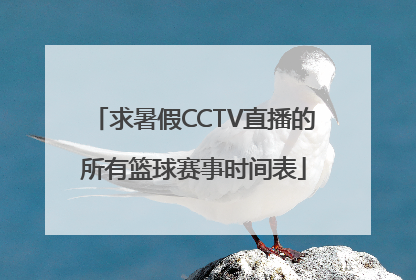 求暑假CCTV直播的所有篮球赛事时间表