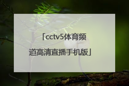 「cctv5体育频道高清直播手机版」怎么在手机上看CCTV5体育频道直播